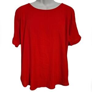 Woman's Short sleeve top blouse with cold shoulder Laces up the back size M